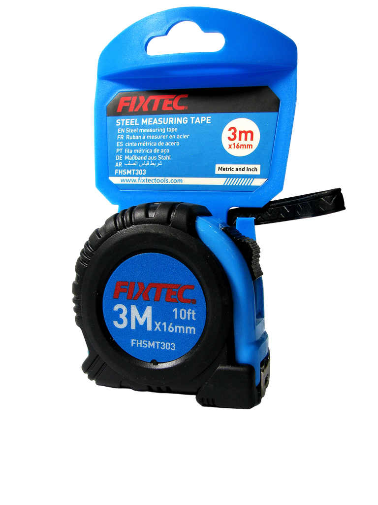 CINTA MÉTRICA DE ACERO CON IMAN 3MTS X 16MM  MARCA FIXTEC