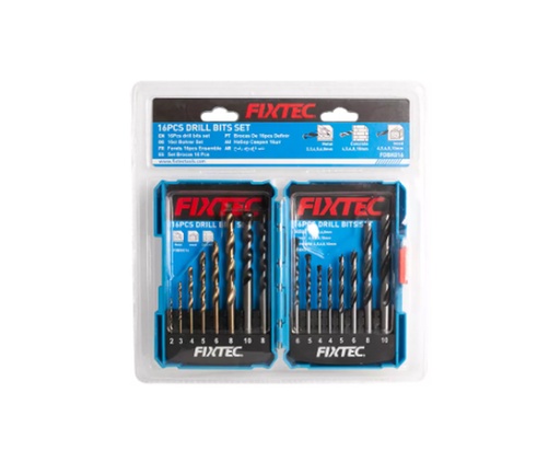 SET DE MECHAS DE TALADRO PARA METAL Y MADERA 16PCS 2/3/4/5/6/8 mm MARCA FIXTEC