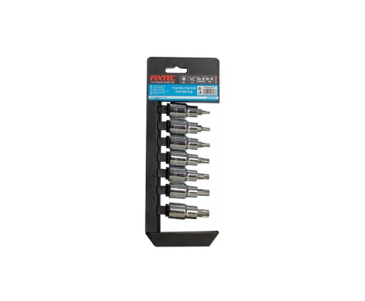 JUEGO DE DADOS CON PUNTA TORX DR DE 1/2” DE 7 PZAS MARCA FIXTEC