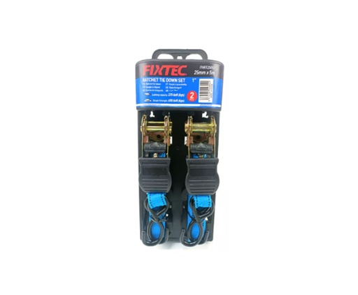 JUEGO DE AMARRE DE TRINQUETE DE 2 PZAS DE 1' POR 5MTS MARCA FIXTEC
