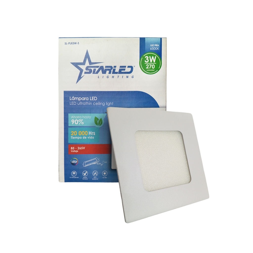 PANEL LED CUADRADO EMPOTRABLE 3W MARCA STARLED