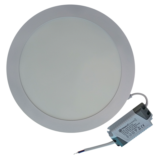 PANEL LED REDONDO EMPOTRABLE LUZ BLANCA 24W MARCA FENACA