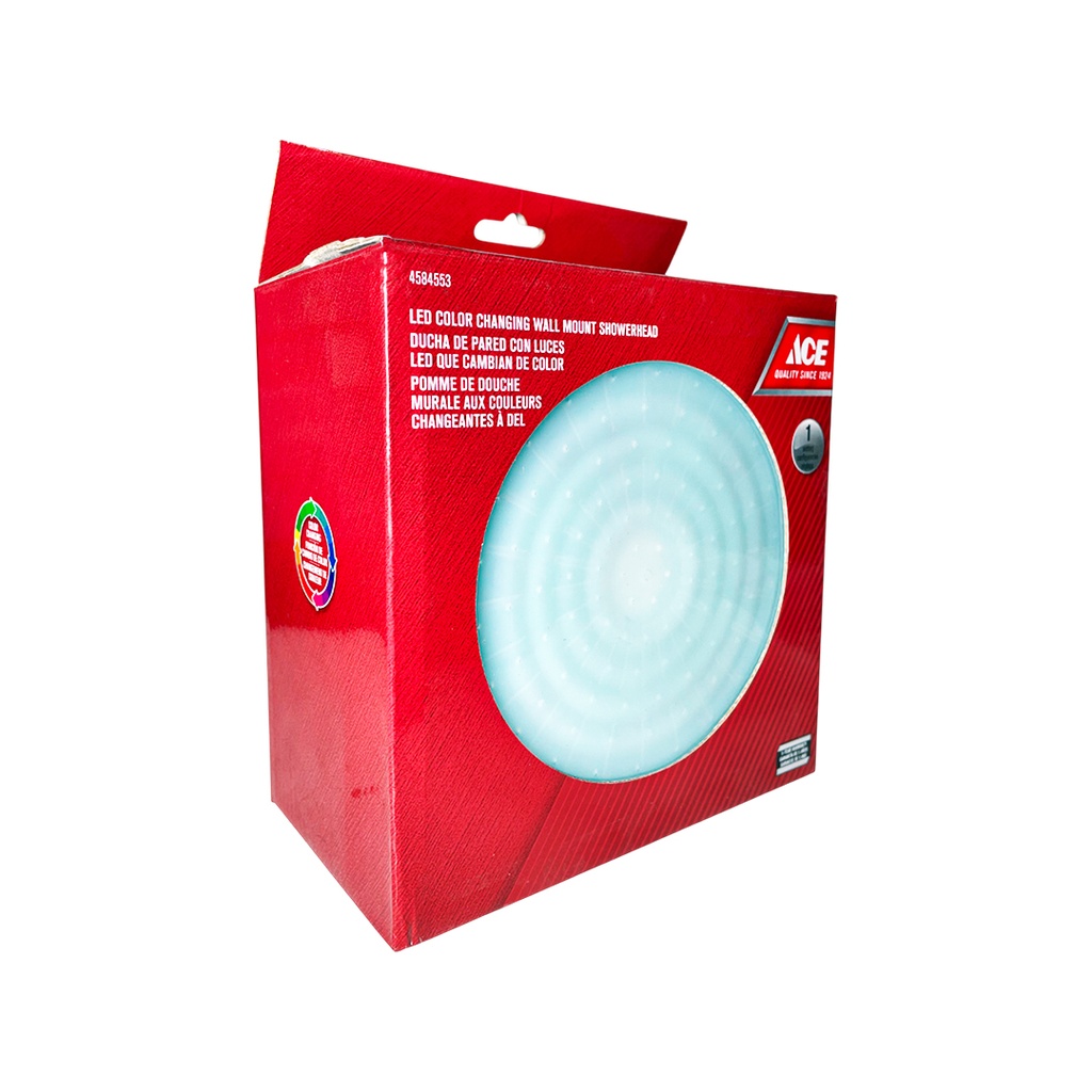 CABEZAL DE DUCHA DE MONTAJE EN PARED LUCES LED MARCA ACE