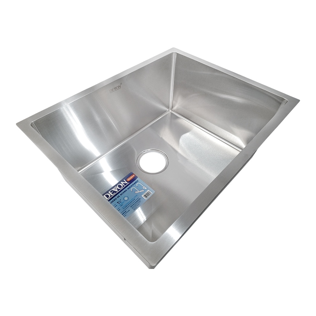 FREGADERO  DE ACERO INOXIDABLE (58.50X45.50CM) MARCA DEVON