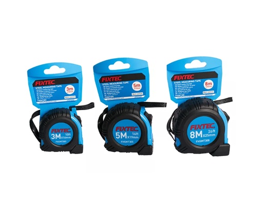 [FHSMT308] CINTA MÉTRICA DE ACERO CON IMAN 8MTS X 25MM  MARCA FIXTEC