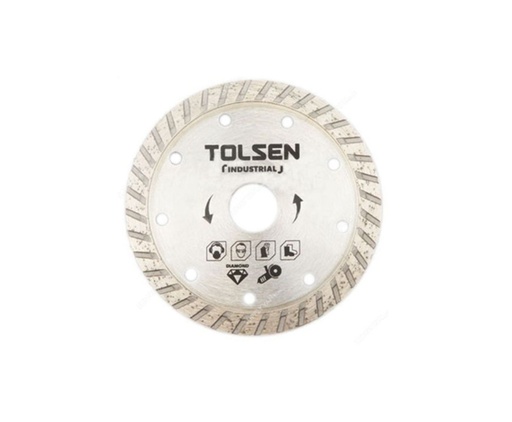 [HN-76742] DISCO DE CORTE DIAMANTE CONTINUO ACANALADO 115mm x 22.2mm (4-1/2' x 7/8') 13.300 RPM/Máx MARCA TOLSEN