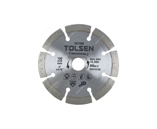 [HN-76705] DISCO DE CORTE DIAMANTE SEGMENTADO 180mm x 22.2mm (7' x 7/8') 8.500 RPM/Máx MARCA TOLSEN