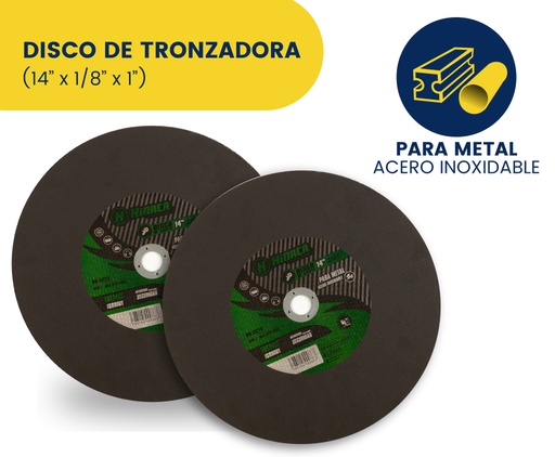[HN-DC14"] DISCO DE TRONZADORA 350mm x 3.2mm x 25.4mm (14' x 1/8' x 1') 4.400 RPM/Máx MARCA HINACA