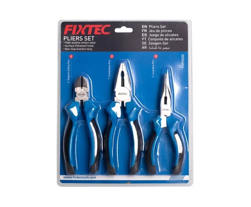 [FHPK032] JUEGO DE ALICATES 3PCS 7' MARCA FIXTEC
