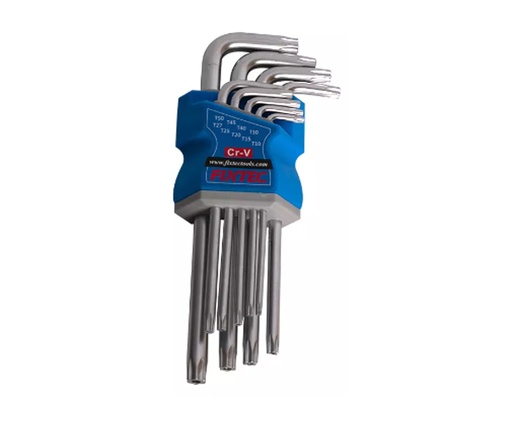 [FHHK2009] LLAVE ALLEN TORX DE 9 PZA T10-T50 MARCA FIXTEC
