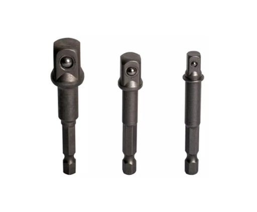 [FHSPA03] SET DE 3 ADAPTADORES SDS-PLUS  PARA 1/4', 3/8' Y 1/2'  MARCA FIXTEC
