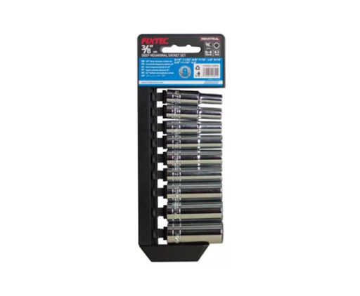 [FHS021009S] SET 9 DE PZAS DE DADOS LARGOS PROFUNDO DE 3/8' MARCA FIXTEC