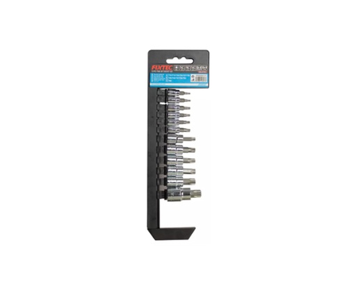 [FHS040612T] JUEGO DE LLAVES DE DADOS TORX CROMADAS 1/4”, 3/8” Y 1/2” DE 12 PZAS MARCA FIXTEC