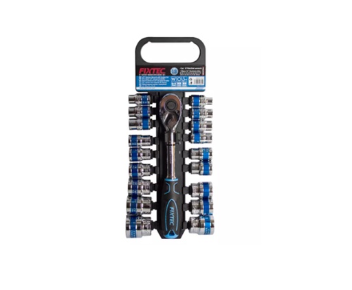 [FHST1319] JUEGO DE 19 DADOS  DE 1/2' DR, MARCA FIXTEC