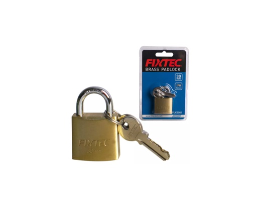[FLK4001] CANDADO DE LATÓN 40MM (3 PZAS DE LLAVE) MARCA FIXTEC