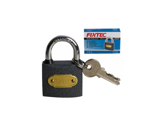 [FLK6302] CANDADO DE HIERRO GRIS  63MM (2 PZAS DE LLAVE) MARCA FIXTEC