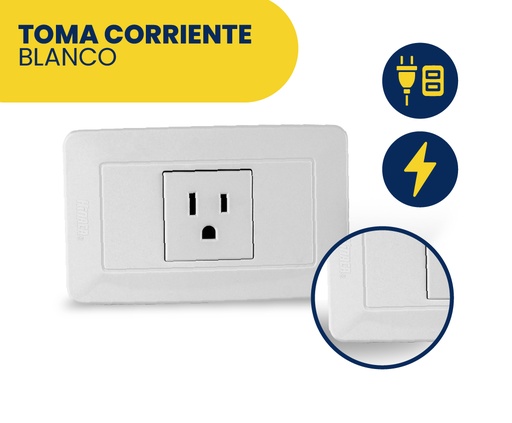 [HN018-118Z08] TOMA CORRIENTE BLANCO MARCA HINACA