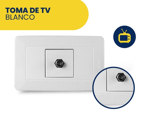 [HN018-118Z18] TOMA DE TV BLANCO MARCA HINACA