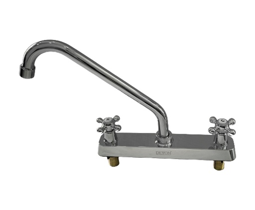 [HN0020-FA04] LLAVE DE FREGADERO DOBLE 8' PLAST/CROM MARCA DEVON