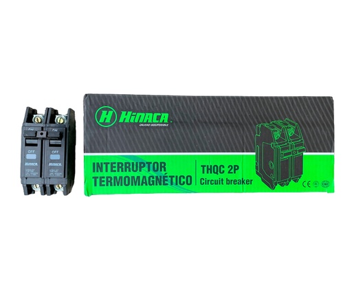 [HN027-THQC2P50A] BREAKER DOBLE SUPERFICIAL (2P X 50A) 120/240VA MARCA HINACA