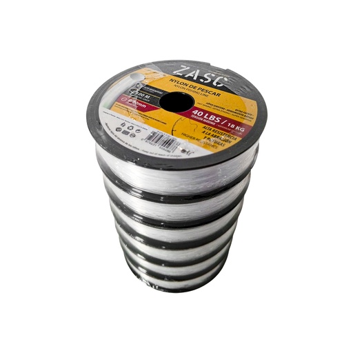 [Z-NFLT 0,6X100] NYLON PESCAR TRANSPARENTE 0,6 X 100MTRS  MARCA ZASC