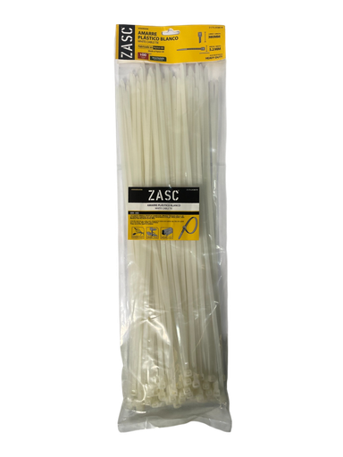 [ZCT 5,2X 380 MMW] TIRRAP BLANCO 38CM MARCA ZASC