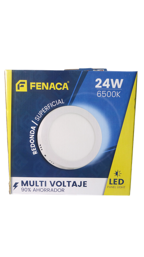[HN060-RS24W] PANEL LED REDONDO SUPERFICIAL LUZ BLANCA 24W MARCA FENACA