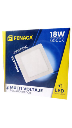 [HN060-CS18W] PANEL LED CUADRADO SUPERFICIAL LUZ BLANCA 18W MARCA FENACA