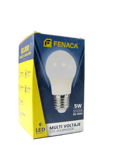 [HN020-FA03] BOMBILLO LED LUZ BLANCA 5W MARCA FENACA