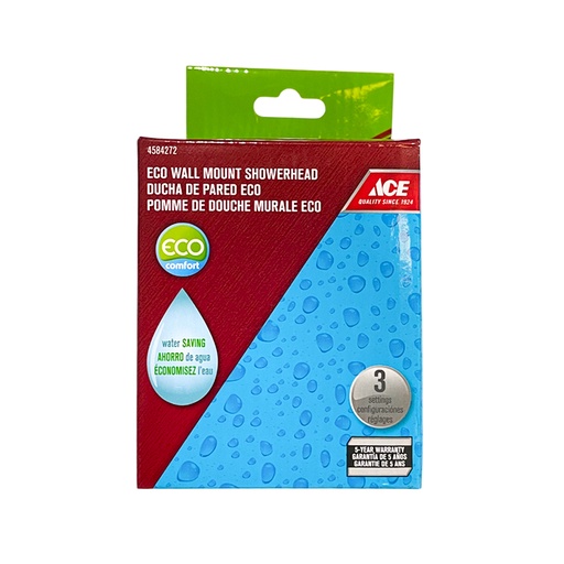 [4584272] CABEZAL DE DUCHA ECO DE MONTAJE EN PARED TRES AJUSTES 8.6CM (3.39IN)