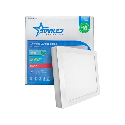 [SL-PLS12W-S] PANEL LED CUADRADO SUPERFICIAL 12W MARCA STARLED
