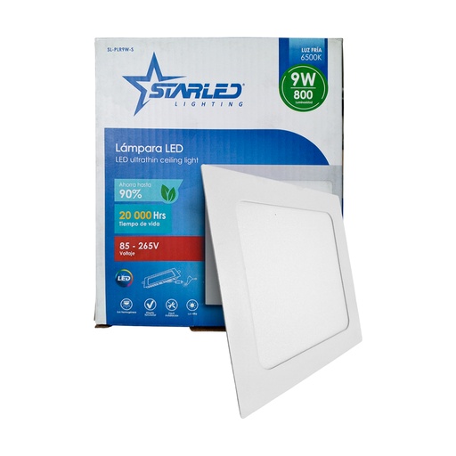[SL-PLR9W-S] LAMPARA LED REDONDA EMPOTRABLE 9W MARCA STARLED