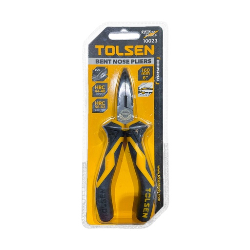 [HN-10023] ALICATE DE PUNTA CURVA INDUSTRIAL 160mm, 6" MARCA TOLSEN