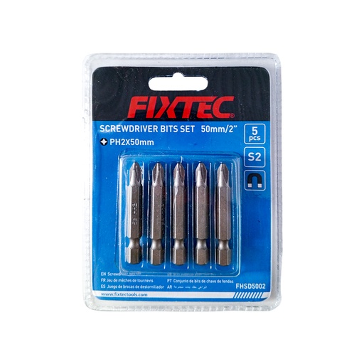 [FHSD5002] JUEGO DE PUNTAS PH2 DE 5 PIEZAS MARCA FIXTEC