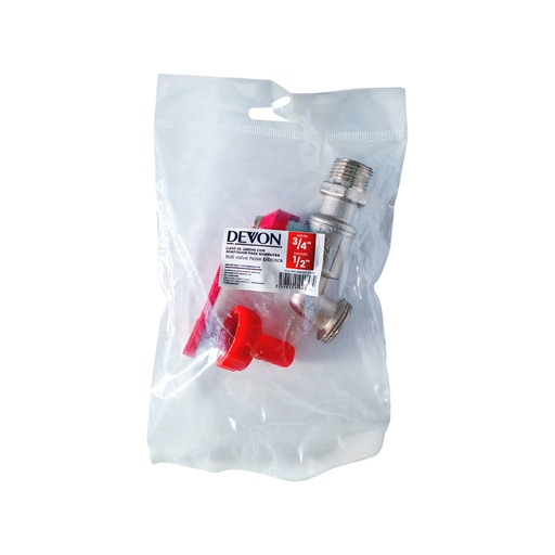 [HN062-FA02] LLAVE DE JARDIN CON ADAPTADOR PARA MANGUERA 3/4" X 1/2" GALVANIZADO MARCA DEVON