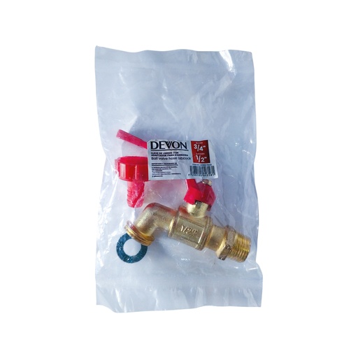 [HN062-FA03] LLAVE DE JARDIN CON ADAPTADOR PARA MANGUERA 3/4" X 1/2" MARCA DEVON