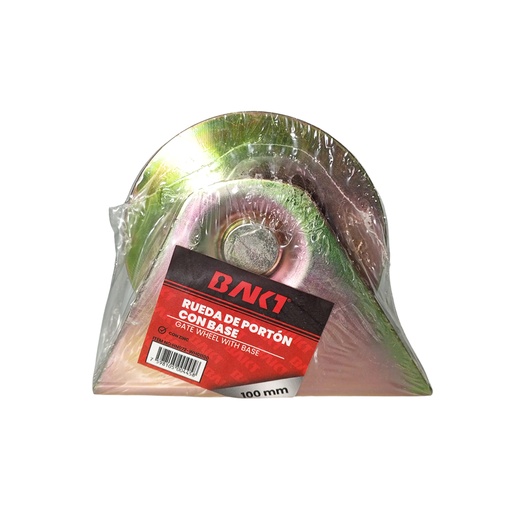 [HN072-WH01100] RUEDA DE PORTON CON BASE 100MM TIPO V MARCA BAKI