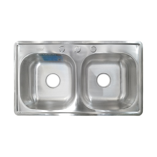 [HN068-BOW02] FREGADERO DOBLE TINA DE ACERO INOXIDABLE 840X480X150MM MARCA DEVON