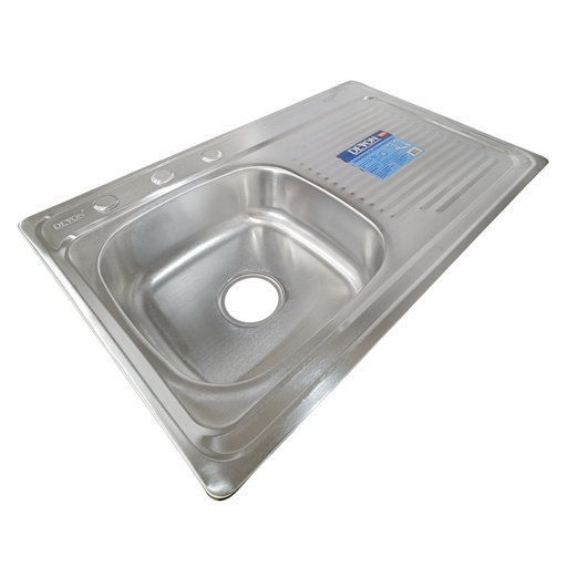 [HN-WS8050R] FREGADERO DE ACERO INOXIDABLE (PONCHERA + ESCURRIDOR DERECHO) 800X500X150MM MARCA DEVON